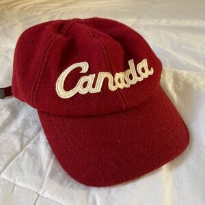 UNISEX Vintage Roots Red Wool Blend Olympic Canada Cap